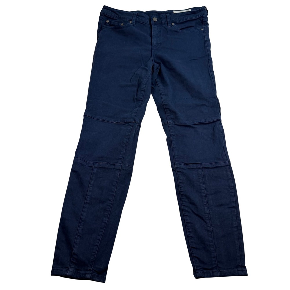 Two by Vince Camuto Navy Blue Skinny Moto Paneled Pants Size 30/10
